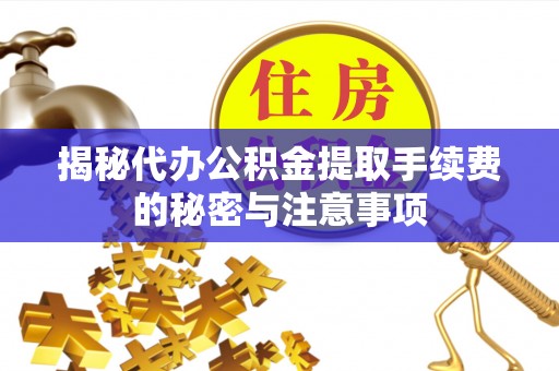 玛纳斯揭秘代办公积金提取手续费的秘密与注意事项