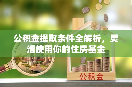 玛纳斯公积金提取条件全解析，灵活使用你的住房基金
