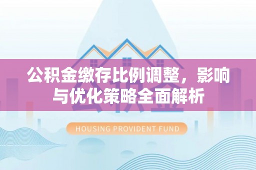 玛纳斯公积金缴存比例调整，影响与优化策略全面解析