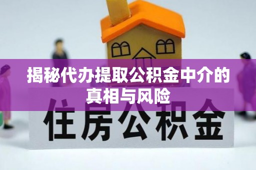 玛纳斯揭秘代办提取公积金中介的真相与风险