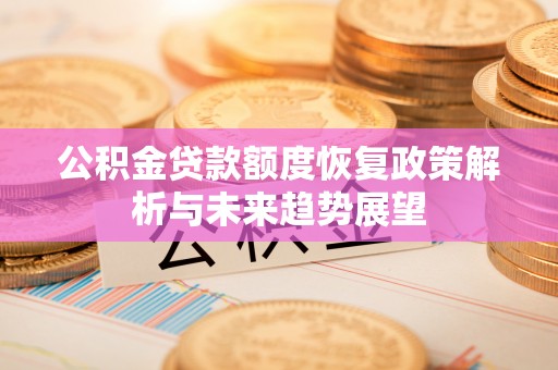 玛纳斯公积金贷款额度恢复政策解析与未来趋势展望