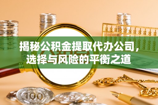 玛纳斯揭秘公积金提取代办公司，选择与风险的平衡之道