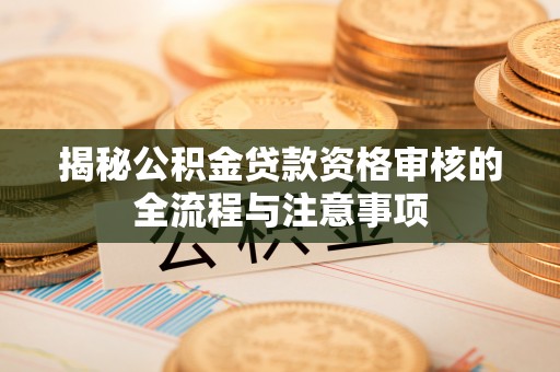 玛纳斯揭秘公积金贷款资格审核的全流程与注意事项