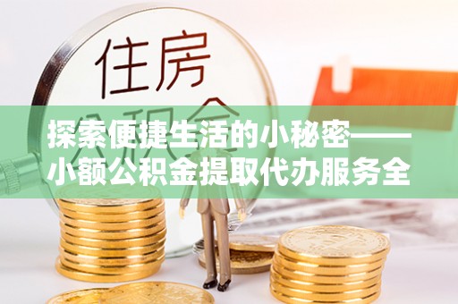 玛纳斯探索便捷生活的小秘密——小额公积金提取代办服务全解析