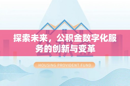 玛纳斯探索未来，公积金数字化服务的创新与变革