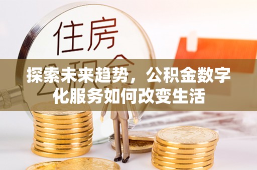 玛纳斯探索未来趋势，公积金数字化服务如何改变生活