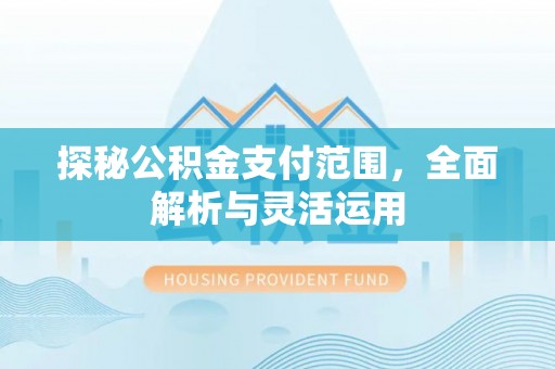 玛纳斯探秘公积金支付范围，全面解析与灵活运用