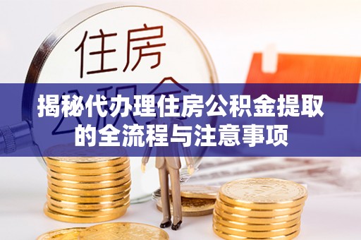 玛纳斯揭秘代办理住房公积金提取的全流程与注意事项