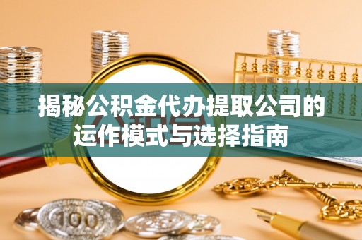 玛纳斯揭秘公积金代办提取公司的运作模式与选择指南