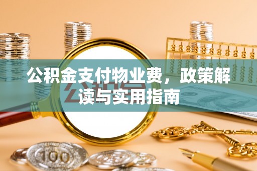 玛纳斯公积金支付物业费，政策解读与实用指南