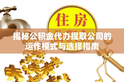 玛纳斯揭秘公积金代办提取公司的运作模式与选择指南