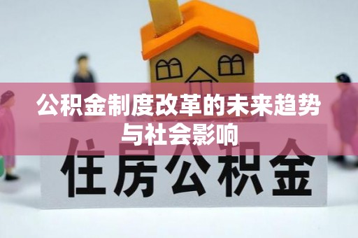 玛纳斯公积金制度改革的未来趋势与社会影响