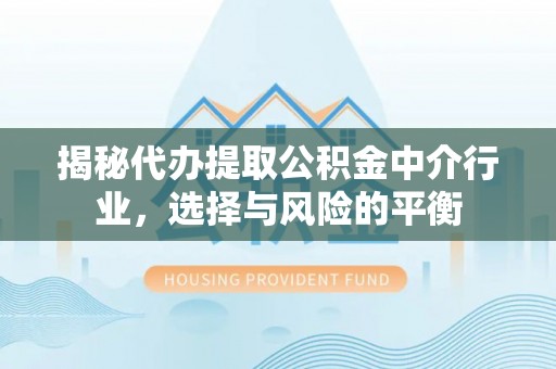 玛纳斯揭秘代办提取公积金中介行业，选择与风险的平衡