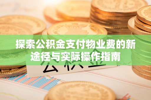 玛纳斯探索公积金支付物业费的新途径与实际操作指南